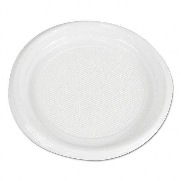 Boardwalk - Hi-Impact Plastic Dinnerware, Plate, 9" Diam, White, 500/Carton - Apex Tool & Supply