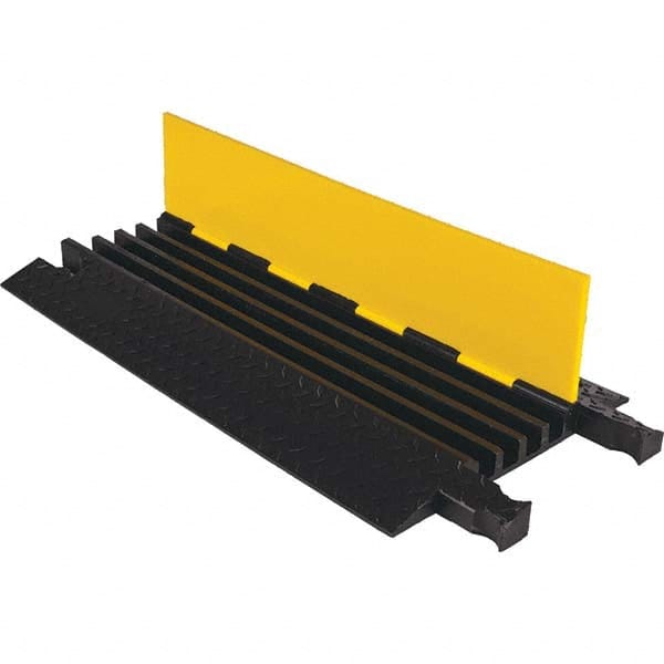 Checkers - On Floor Cable Covers Cover Material: Polyurethane Number of Channels: 4 - Apex Tool & Supply