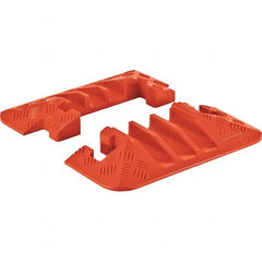 Checkers - 1 2-Piece 3 8' OAL 2-1/4 Max Cable Diam Yellow & Orange On Floor Cable Cover - Apex Tool & Supply