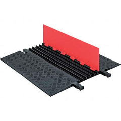 Checkers - On Floor Cable Covers Cover Material: Polyurethane Number of Channels: 5 - Apex Tool & Supply