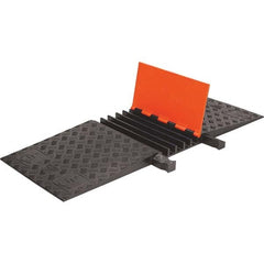 Checkers - On Floor Cable Covers Cover Material: Polyurethane Number of Channels: 5 - Apex Tool & Supply