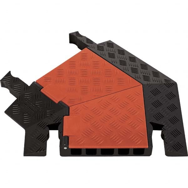 Checkers - On Floor Cable Covers Cover Material: Polyurethane Number of Channels: 5 - Apex Tool & Supply