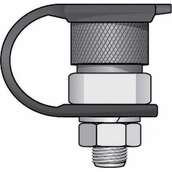 Checkers - Flag Pole Accessories Type: Warning Whip Female QD Base Mount Material: Steel; Rubber - Apex Tool & Supply