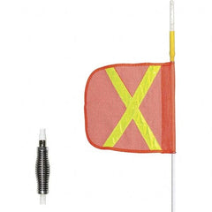 Checkers - Marking Flags Type: Warning Whip Flag w/Light Message or Pattern: Reflective X - Apex Tool & Supply