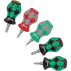 Wera - Screwdriver Sets Screwdriver Types Included: Phillips; Slotted; Square Number of Pieces: 5 - Apex Tool & Supply