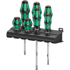 Wera - Screwdriver Sets Screwdriver Types Included: Phillips; Slotted Number of Pieces: 7 - Apex Tool & Supply