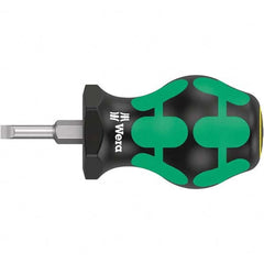 Wera - Slotted Screwdrivers Tool Type: Stubby Overall Length Range: 3" - 6.9" - Apex Tool & Supply