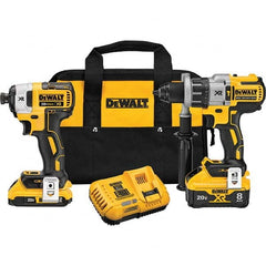 DeWALT - Cordless Tool Combination Kits Voltage: 20 Tools: 1/2" Brushless Hammer Drill/Driver; 1/4" Impact Driver - Apex Tool & Supply