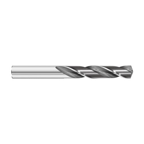 #43 Dia. × 0.089″ Shank × 1″ Flute Length × 2″ OAL, 7xD, 135°, Uncoated, 2xD Flute, External Coolant, Round Solid Carbide Drill - Apex Tool & Supply
