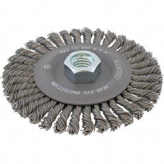 WALTER Surface Technologies - 6-7/8" OD, 5/8-11 Arbor Hole, Stringer Bead Steel Wheel Brush - Apex Tool & Supply