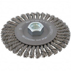 WALTER Surface Technologies - 4-1/2" OD, 5/8-11 Arbor Hole, Stringer Bead Steel Wheel Brush - Apex Tool & Supply