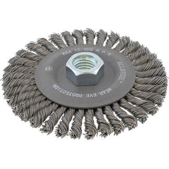 WALTER Surface Technologies - 5" OD, 5/8-11 Arbor Hole, Stringer Bead Steel Wheel Brush - Apex Tool & Supply