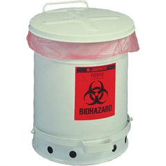 Justrite - Biohazardous & Step-Open Trash Cans Label: Bio-Hazard Capacity (Gal.): 6 - Apex Tool & Supply