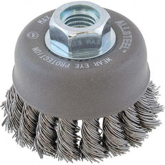 WALTER Surface Technologies - 3" Diam 5/8-11 Threaded Arbor Steel Fill Cup Brush - Apex Tool & Supply
