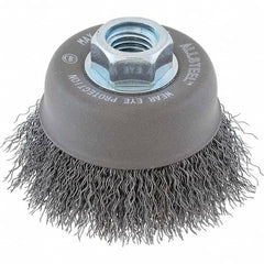 WALTER Surface Technologies - 5" Diam 5/8-11 Threaded Arbor Steel Fill Cup Brush - Apex Tool & Supply