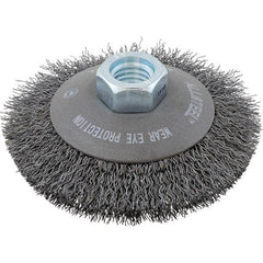 WALTER Surface Technologies - 4" Diam 5/8-11 Threaded Arbor Steel Fill Cup Brush - Apex Tool & Supply