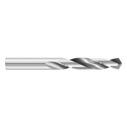 #42 Dia. × 0.094″ Shank × 1″ Flute Length × 2″ OAL, 7xD, 118°, Uncoated, 2xD Flute, External Coolant, Round Solid Carbide Drill - Apex Tool & Supply