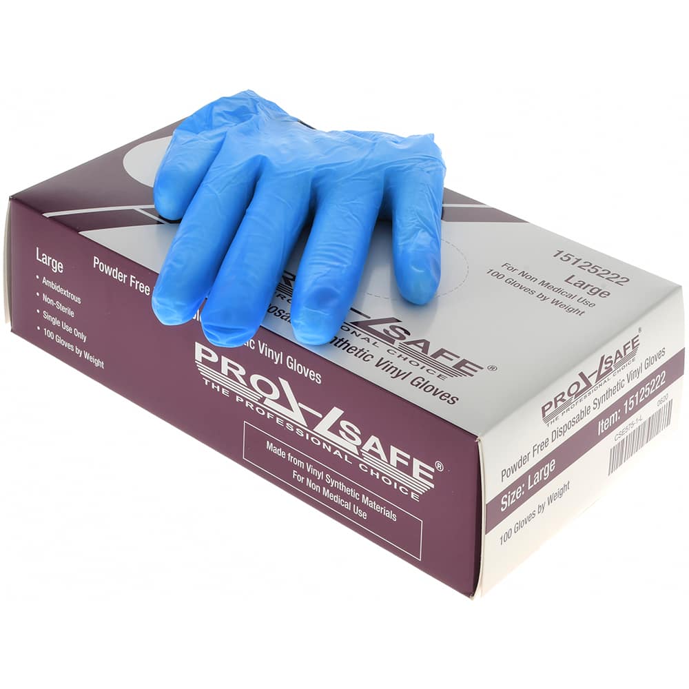 PRO-SAFE - Size L, 3 mil, Synthetic Hybrid Disposable Gloves - Apex Tool & Supply