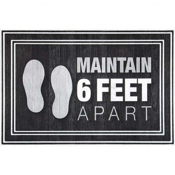 PRO-SAFE - 3' Long x 2' Wide Poly-Blended Carpet, Ribbed Entrance Matting - Apex Tool & Supply