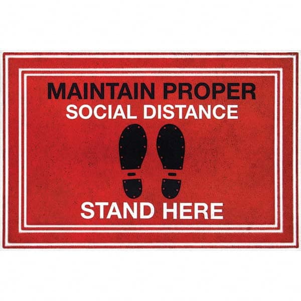PRO-SAFE - 3' Long x 2' Wide Poly-Blended Carpet, Ribbed Entrance Matting - Apex Tool & Supply