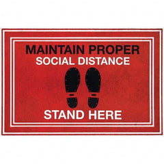 PRO-SAFE - 3' Long x 2' Wide Poly-Blended Carpet, Ribbed Entrance Matting - Apex Tool & Supply