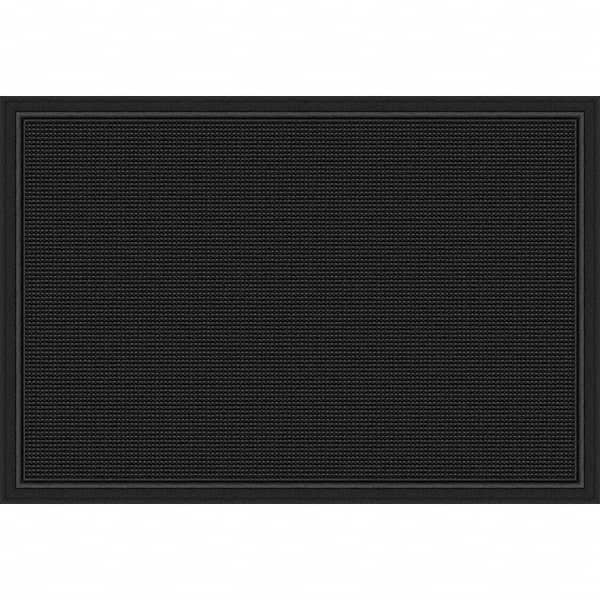 PRO-SAFE - 2.66' Long x 2' Wide Natural Rubber, Ribbed Entrance Matting - Apex Tool & Supply