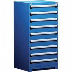 Rousseau Metal - 9 Drawer Avalanche Blue Steel Modular Storage Cabinet - Apex Tool & Supply