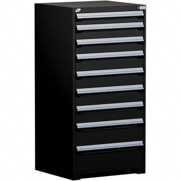 Rousseau Metal - 9 Drawer Black Steel Modular Storage Cabinet - Apex Tool & Supply