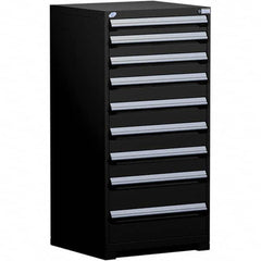 Rousseau Metal - 9 Drawer Black Steel Modular Storage Cabinet - Apex Tool & Supply