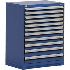 Rousseau Metal - 11 Drawer Avalanche Blue Steel Modular Storage Cabinet - Apex Tool & Supply