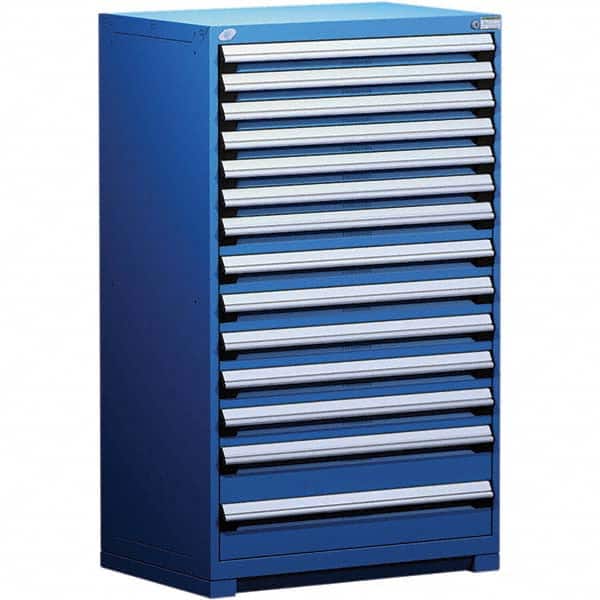 Rousseau Metal - 14 Drawer Avalanche Blue Steel Modular Storage Cabinet - Apex Tool & Supply