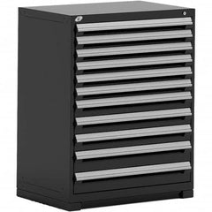 Rousseau Metal - 11 Drawer Black Steel Modular Storage Cabinet - Apex Tool & Supply