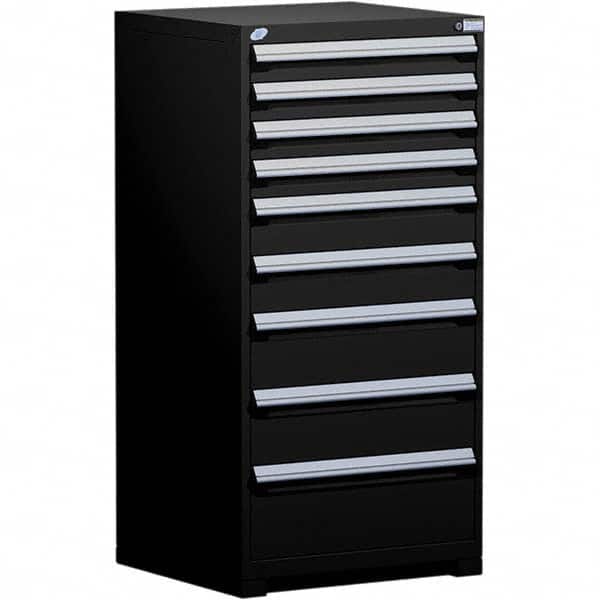 Rousseau Metal - 9 Drawer Black Steel Modular Storage Cabinet - Apex Tool & Supply