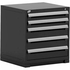 Rousseau Metal - 5 Drawer Black Steel Modular Storage Cabinet - Apex Tool & Supply