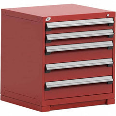 Rousseau Metal - 5 Drawer Flame Red Steel Modular Storage Cabinet - Apex Tool & Supply