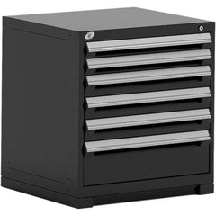 Rousseau Metal - 6 Drawer Black Steel Modular Storage Cabinet - Apex Tool & Supply