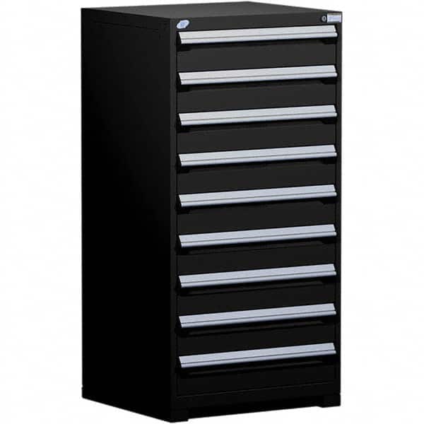 Rousseau Metal - 9 Drawer Black Steel Modular Storage Cabinet - Apex Tool & Supply