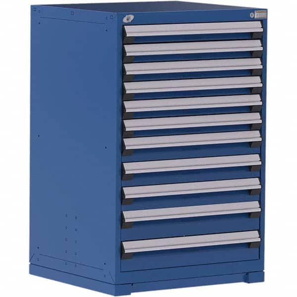 Rousseau Metal - 11 Drawer Avalanche Blue Steel Modular Storage Cabinet - Apex Tool & Supply