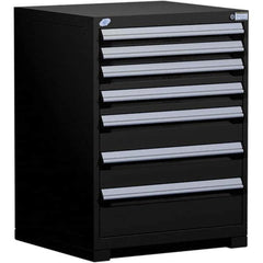 Rousseau Metal - 7 Drawer Black Steel Modular Storage Cabinet - Apex Tool & Supply