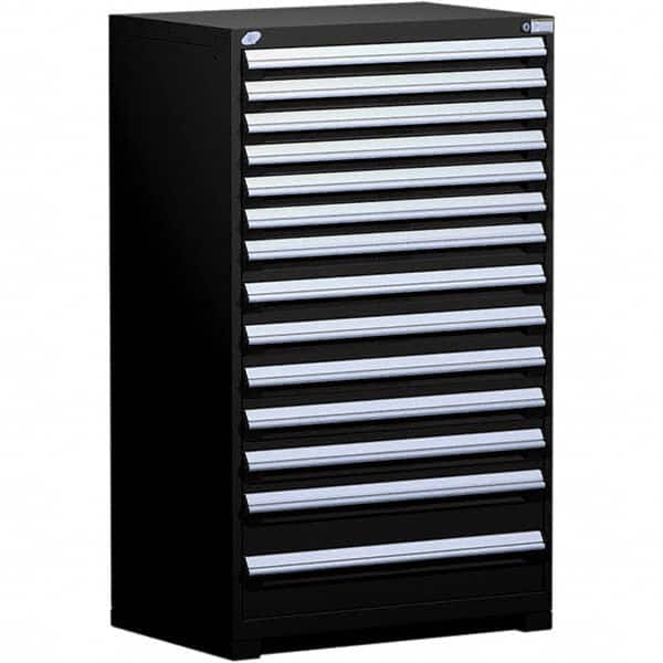 Rousseau Metal - 14 Drawer Black Steel Modular Storage Cabinet - Apex Tool & Supply