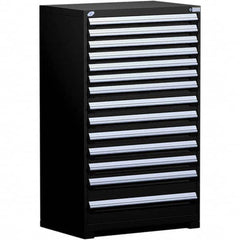 Rousseau Metal - 14 Drawer Black Steel Modular Storage Cabinet - Apex Tool & Supply