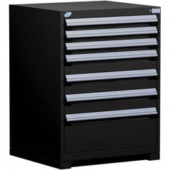 Rousseau Metal - 7 Drawer Black Steel Modular Storage Cabinet - Apex Tool & Supply