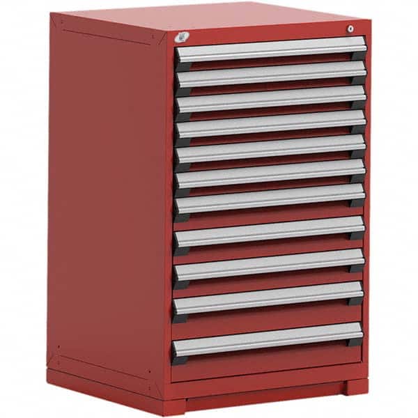Rousseau Metal - 11 Drawer Flame Red Steel Modular Storage Cabinet - Apex Tool & Supply