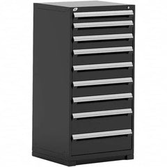 Rousseau Metal - 9 Drawer Black Steel Modular Storage Cabinet - Apex Tool & Supply