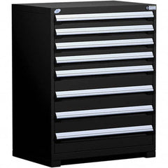 Rousseau Metal - 8 Drawer Black Steel Modular Storage Cabinet - Apex Tool & Supply