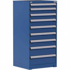 Rousseau Metal - 9 Drawer Avalanche Blue Steel Modular Storage Cabinet - Apex Tool & Supply