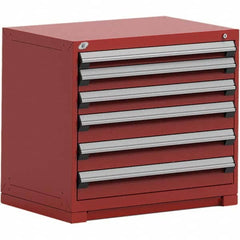 Rousseau Metal - 6 Drawer Flame Red Steel Modular Storage Cabinet - Apex Tool & Supply