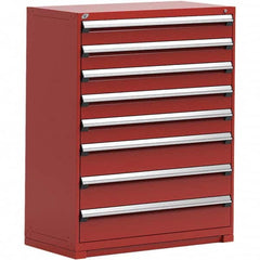 Rousseau Metal - 8 Drawer Flame Red Steel Modular Storage Cabinet - Apex Tool & Supply