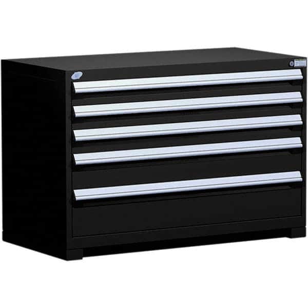 Rousseau Metal - 5 Drawer Black Steel Modular Storage Cabinet - Apex Tool & Supply