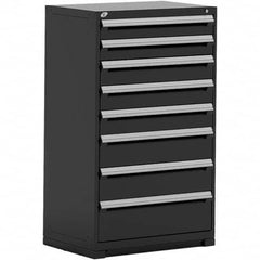 Rousseau Metal - 8 Drawer Black Steel Modular Storage Cabinet - Apex Tool & Supply